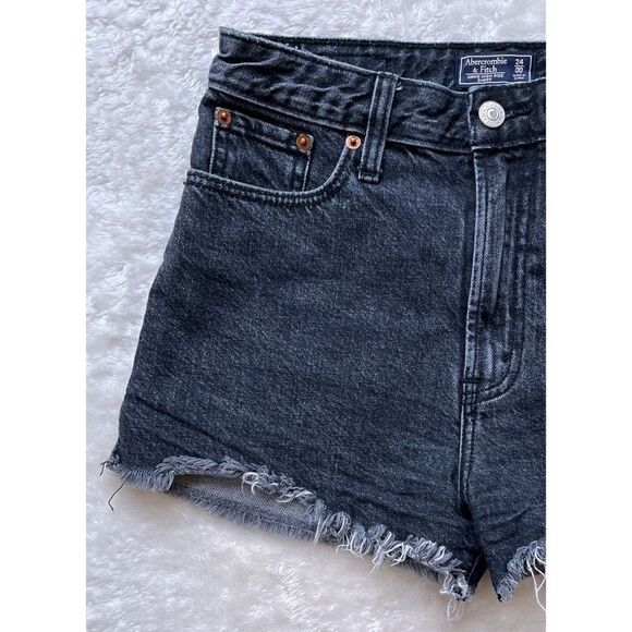 Abercrombie & Fitch Annie High Rise Shorts with Black & White Racer Stripes, 24 - Picture 6 of 16